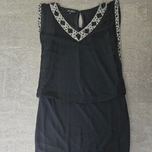 Black Dress with Beading Detail